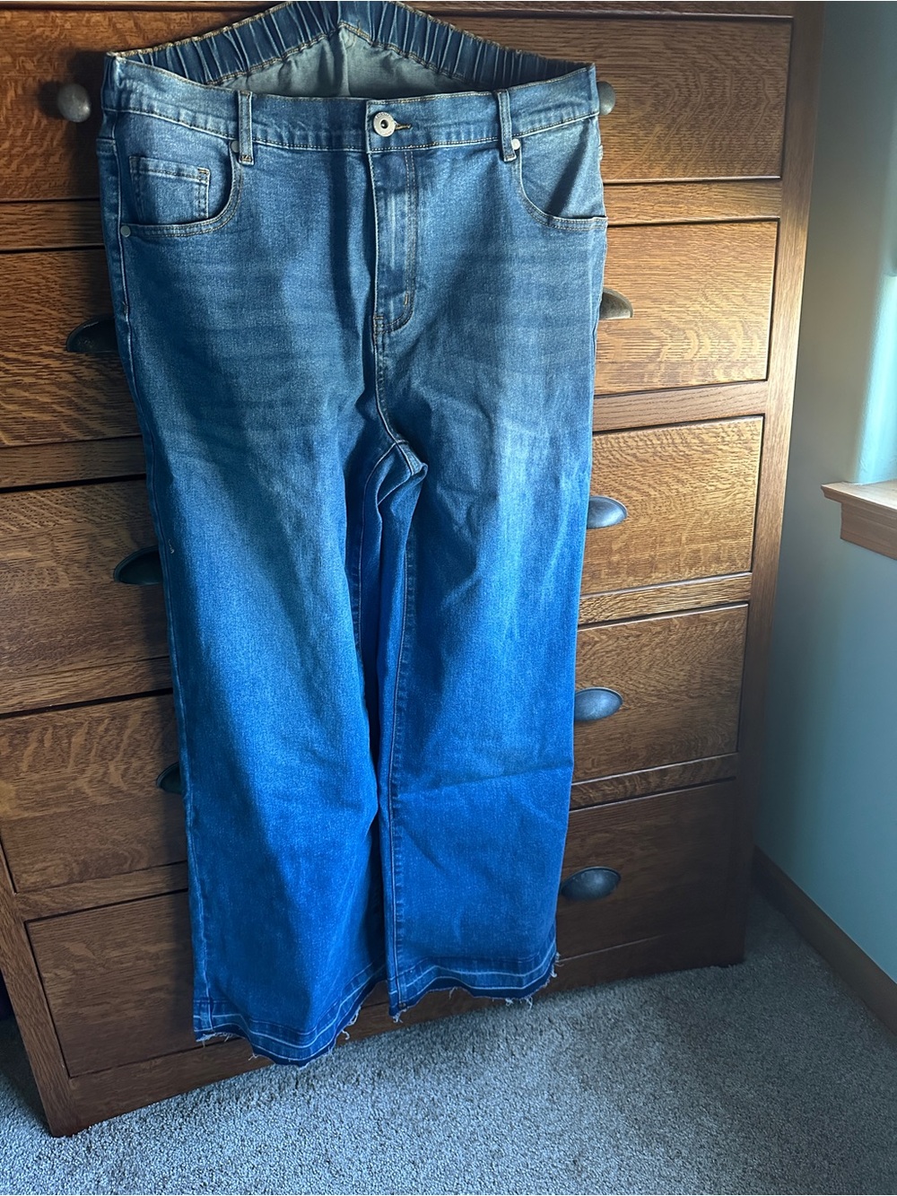 BloomChic Women's Wide Leg Jeans in Blue